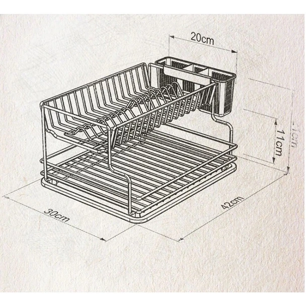 Сушилник за съдове на 2 нива TR KB 005 сребрист TEKNO TEL - Image 5