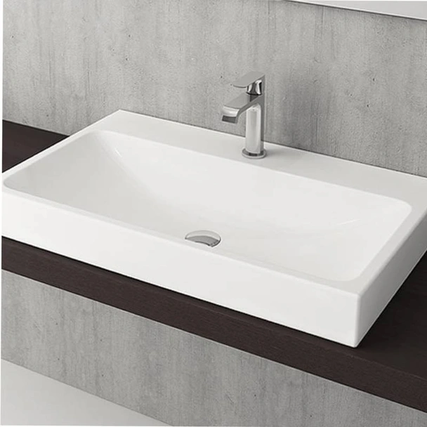 Умивалник за плот Scala Arch 80х48см бял гланц BOCCHI