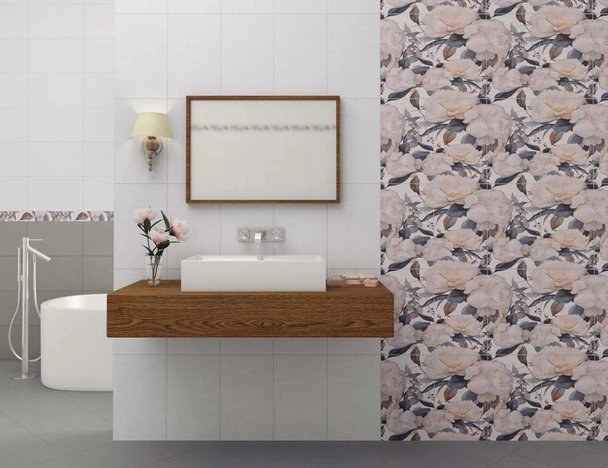 Фаянс 25х40 см Силк светлосив 5858 KAI - Image 2