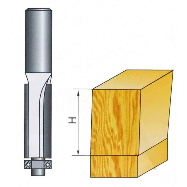 Фрезер за оберфреза Ø9.5 мм H38 мм опашка Ø8 мм с лагер Raider