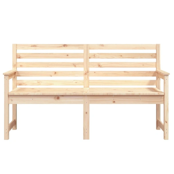 Градинска пейка, 159,5x48x91,5 см, борово дърво масив - VL824067 - Image 4