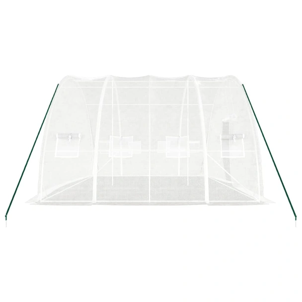 Оранжерия със стоманена рамка бяла 24 м² 6x4x2,85 м - Image 4