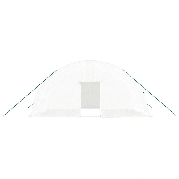 Оранжерия със стоманена рамка бяла 24 м² 6x4x2,85 м - Image 3