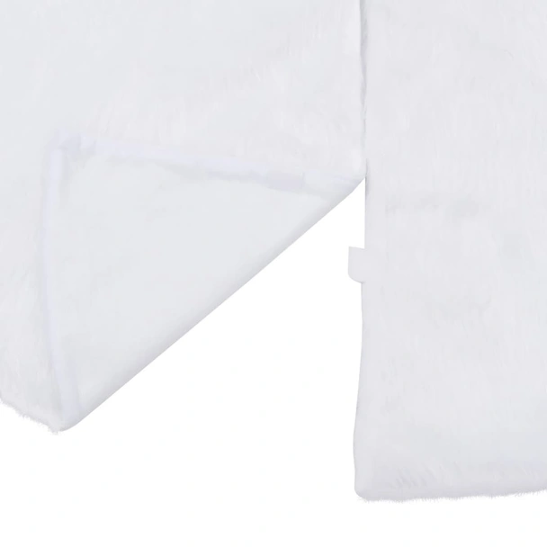 Пола за коледна елха, бяла, 122 см, изкуствена кожа - Image 3