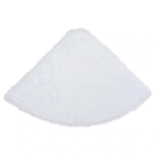 Пола за коледна елха, бяла, 122 см, изкуствена кожа - Image 4