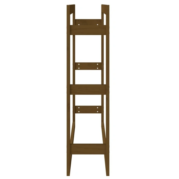 Поставка за дърва за огрев меденокафява 100x25x100 см бор масив - Image 6