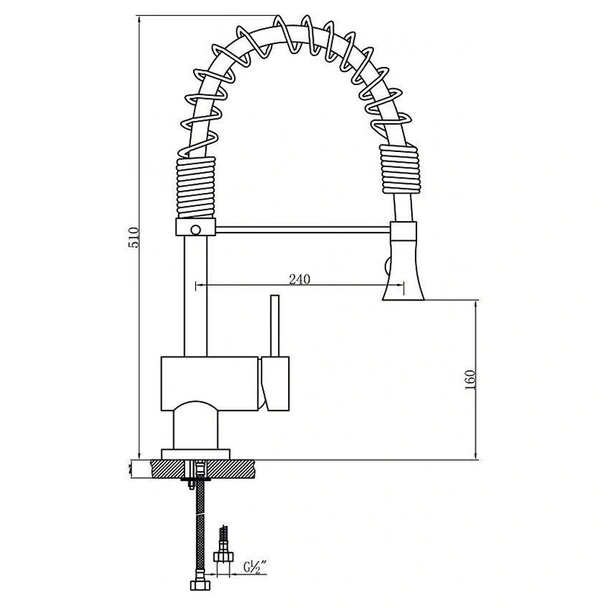 Смесител за кухня с изтеглящ се душ ICL 7561017 INTER CERAMIC - Image 2
