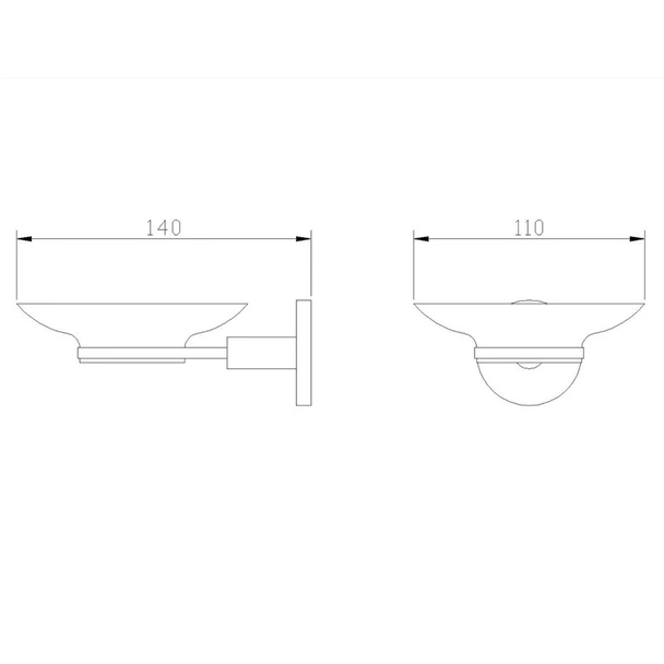 Стъклена сапунерка за баня Орхидея - Image 2