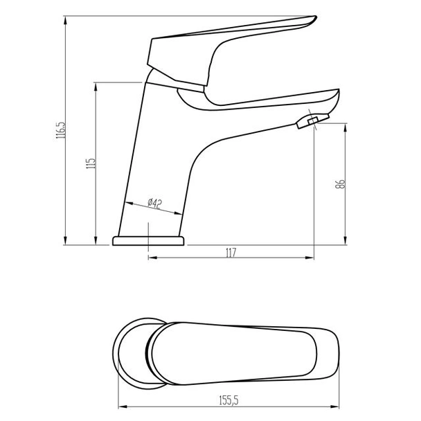 Стоящ смесител за мивка Ализе FORMA VITA - Image 2