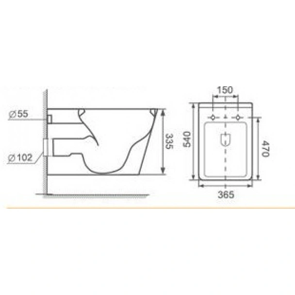 Структура за вграждане Rapid SL GROHE с квадратен бутон + тоалетна чиния ICC 3534 - Image 10