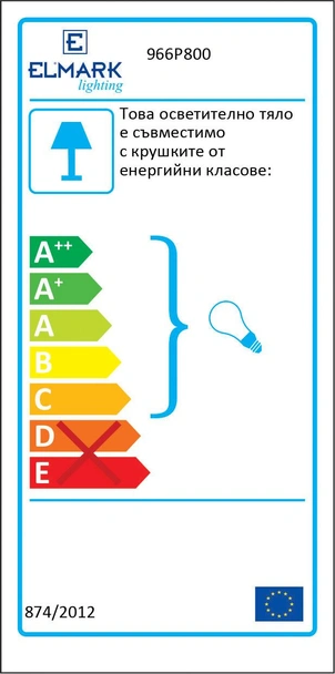 Градинска лампа Е27 800 мм GRF966-80 ELMARK - Image 2