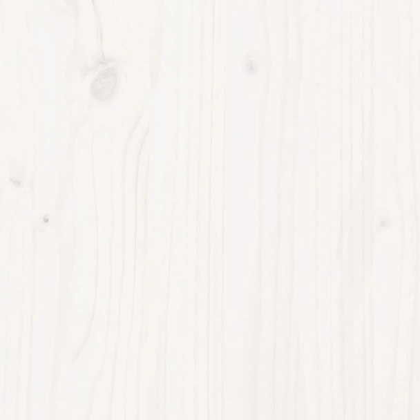 Градинска пейка, бяла, 110x38x45 см, борово дърво масив - VL825094 - Image 7