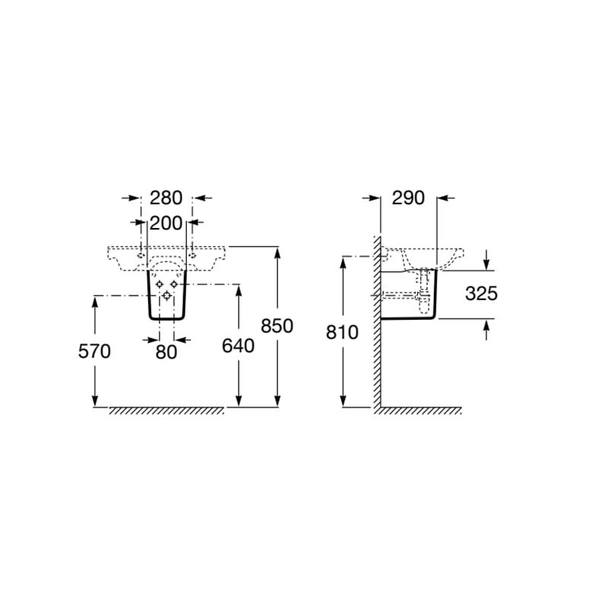Полуконзола за мивка Debba ROCA - Image 3
