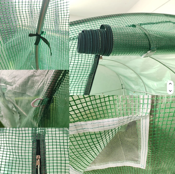 Тунелна оранжерия с армирано покривало 4.5x3x2 м (13.5 м2) - Image 7