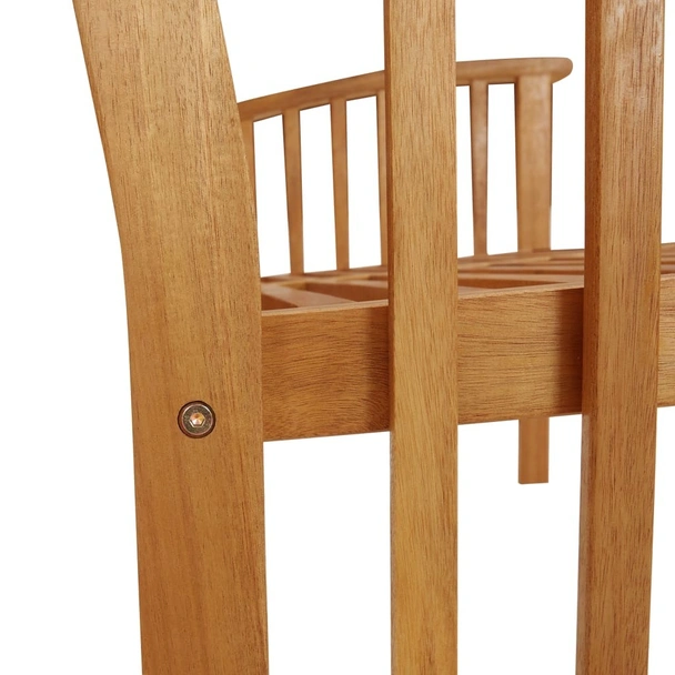 Градинска пейка, 119 cм, акация масив - VL310259 - Image 6