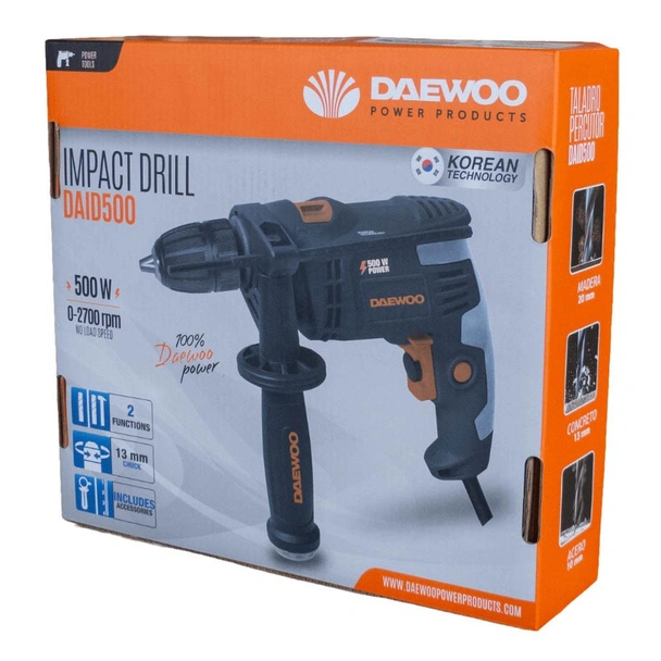 Комплект ъглошлайф DAAG115-90 + бормашина DAID500 + чанта DAEWOO - Image 4