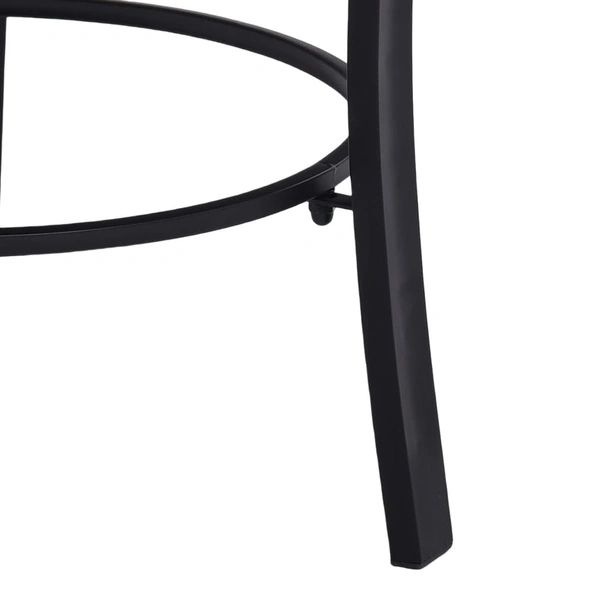 Мозаечна маса с огнище, синьо и бяло, 68 см, керамика - Image 8