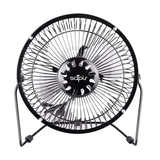 Настолен USB вентилатор 2.5W, 15 см, черен