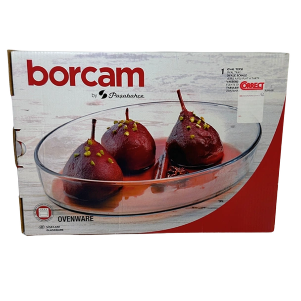 Овална йенска тава 30.6x21.6 см Borcam PASABAHCE - Image 3