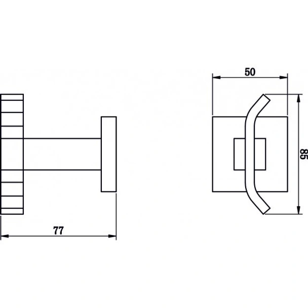 Двойна закачалка за баня Наоми ICA 2653 INTER CERAMIC - Image 2
