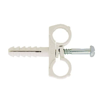 Двойна скоба ф22 с дюбел 10х40мм и винт