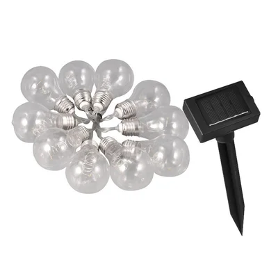 LED соларно въже BULB с 10 крушки 0.1W 3000K 3LМ IP44