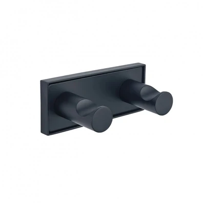 Двойна закачалка за баня Modena Black Matt INTER CERAMIC