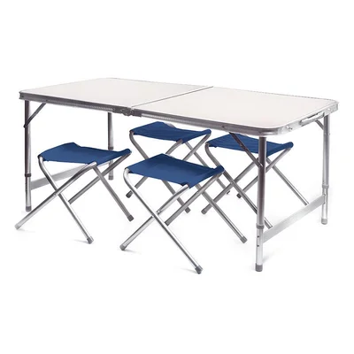 Комплект сгъваема маса с четири стола за къмпинг DeHome