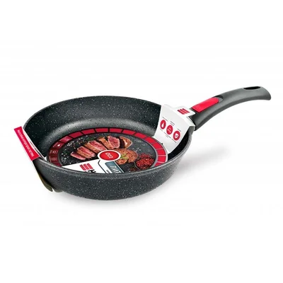 Тиган с незалепващо покритие ø22 см черен гранит НЕВА МЕТАЛЛ ПОСУДА