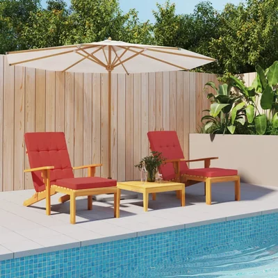 Възглавници за столове шезлонги 2 бр червени Оксфорд плат - VL361990