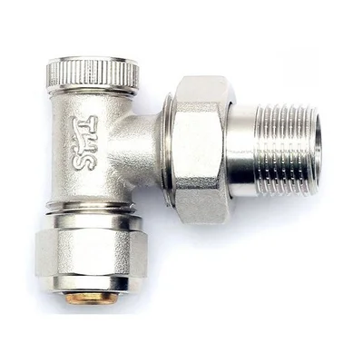 Ъглов секретен вентил за радиатор с адаптор ф16 x 1/2" THS THERMOSTYLE