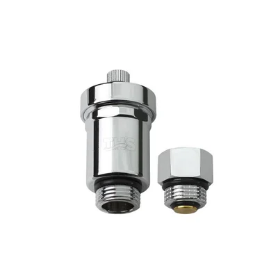 Автоматичен прав обезвъздушител с клапа 1/2" хром