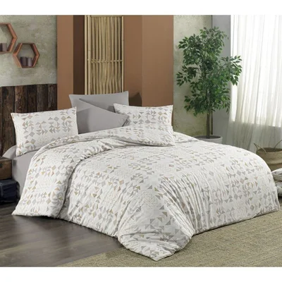 Двоен спален комплект 4 части 100% памук Геометрични фигури ZAMBAK