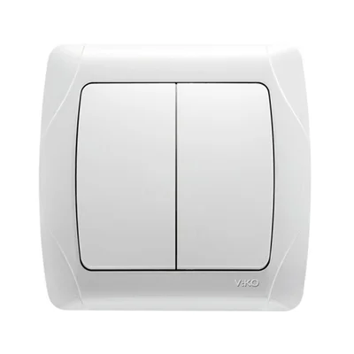 Двоен ел. ключ сх. 5 Carmen бял VIKO