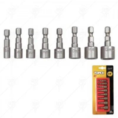 Комплект накрайници 8 части 5-13мм TOPEX