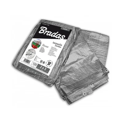 Подсилено покривало 4x5 м 120 гр/м2 сиво BRADAS
