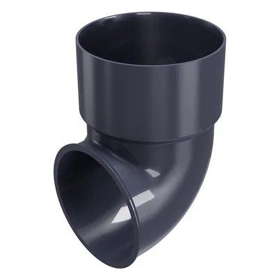 Завършващо коляно за водосточна тръба Ф100 мм графит REGENAU