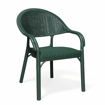 Градински стол Bamboo Rattan зелен MEVSIM