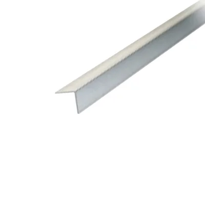 Алуминиева Г-образна лайстна 15х15 мм 2.7 м полиран инокс