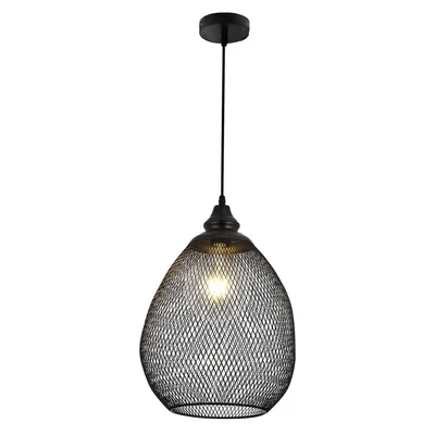 Oсветително тяло 1xE27 31x31x43 см Черна мрежа GAUSS