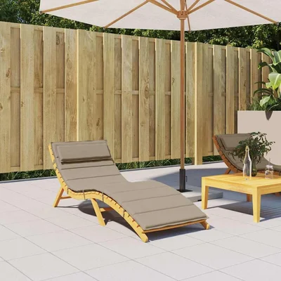 Шалте за шезлонг - таупе - 180x60x4 см - Оксфорд плат - VL361860