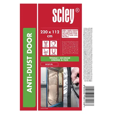 Завеса против прах U-образен отвор 190x68 см Hardy