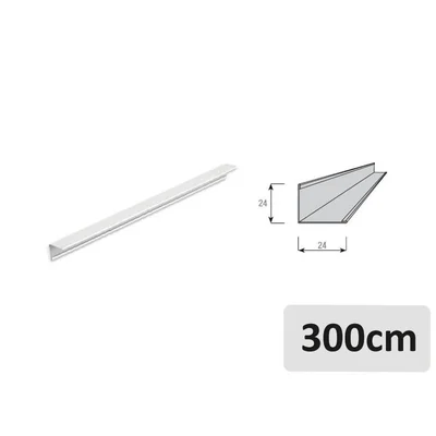 Ъглов L профил за окачен таван 3 м 2.4x2.4 см