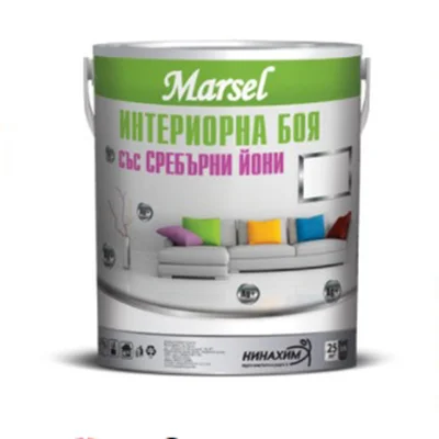 Бяла интериорна боя със сребърни йони Marsel 15 л Нинахим