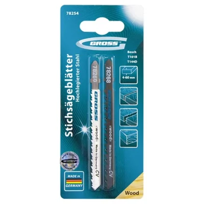 Комплект ножове за прободен трион за дърво 2 бр. GROSS