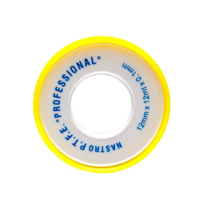 Професионална тефлонова лента жълта 10м х 12мм х 0.10мм