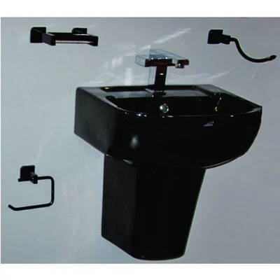 Порцеланов умивалник Лукс 45х33.2х46.2см черен INTER CERAMIC