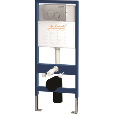 Структура за вграждане с бутон сатен INTER CERAMIC