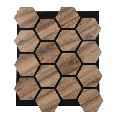 Акустичен панел от MDF 78x64 см Махагон - Пчелна пита