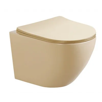 Стенна тоалетна чиния Ваяна 49х36.5х37см бежов мат INTER CERAMIC